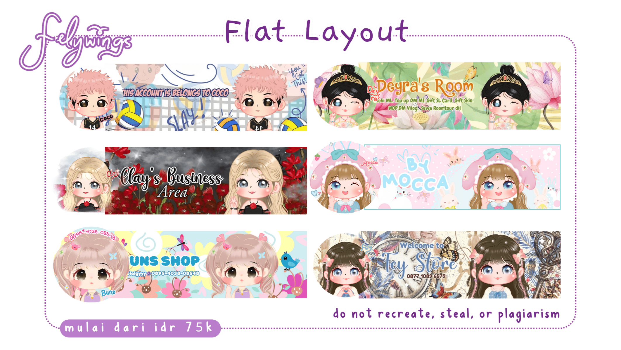 Harga sudah termasuk chibi di layout