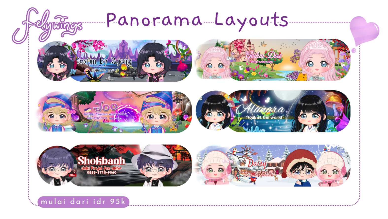 Harga sudah termasuk chibi di layout