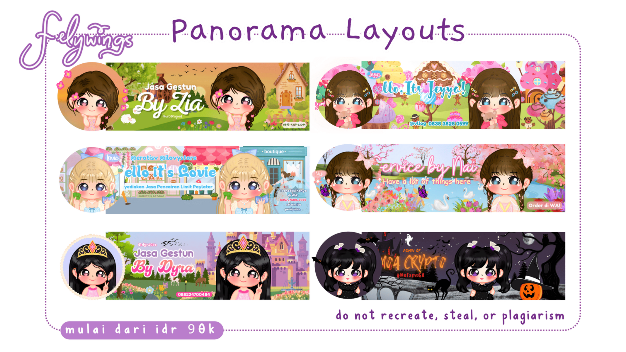 Harga sudah termasuk chibi di layout